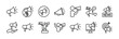 © Vilogsign - Megaphone, loudspeaker, speaker, bullhorn icon set. Contains news announcement, activism, public message, communication, announce, loud audio sound, social media, voice. Vector illustration