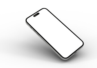 High-quality image of a modern smartphone with a blank screen, perfect for app presentations or website mockups.