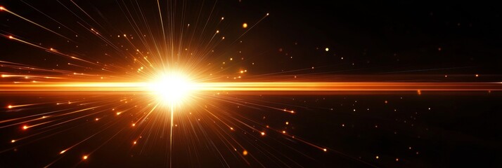 Wall Mural - stunning energy burst creating vibrant light streaks in deep darkness for creative media projects