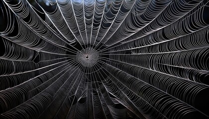 black spider web texture on a dark background creating a spooky and intricate design