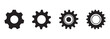 © Agastya 897 - Gears collection. Gear settings icons. Set of black gear wheels. Gear icon vector set. clockwork illustration sign collection. Mechanics symbol. EPS 10