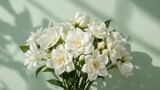Bunch of fresh gardenia flowers