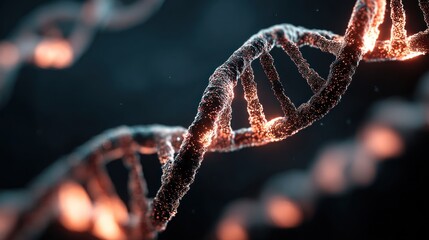 Dna strand close up