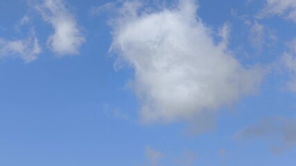 Wall Mural - clouds moving across the blue sky in afternoon