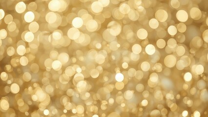 Wall Mural - Shimmering golden backdrop featuring blurred bokeh lights