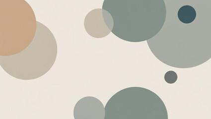 Wall Mural - A white background with a lot of circles of different sizes