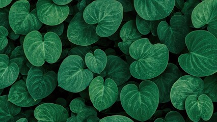 Wall Mural - Lush green leaf texture