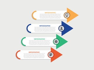 Wall Mural - product management concept for 4 steps infographic design template. included statistics on screen, t