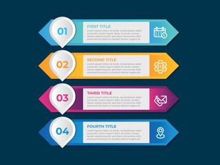 Wall Mural - business infographics template. timeline with 4 steps, options. can be used for workflow diagram, in
