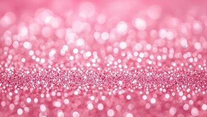 Wall Mural - soft pink sparkling background with light bokeh and bright fantasy elements, festive and magical cel