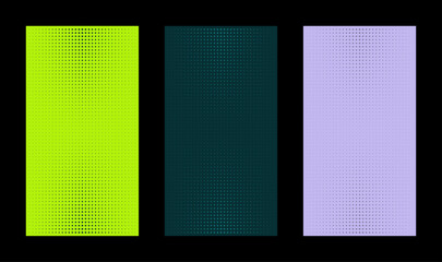 Wall Mural - halftone dot pattern backgrounds. set of colorful abstract backgrounds with halftone dot pattern cre