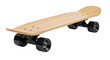 © Pixel Studio - Wooden skateboard with black trucks and wheels isolated on white background