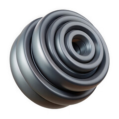 3d illustration of a captivating three dimensional metallic rings formation creating an abstract and futuristic design element for modern applications isolated on transparent background