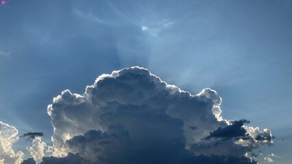 Wall Mural - large, towering cloud masses