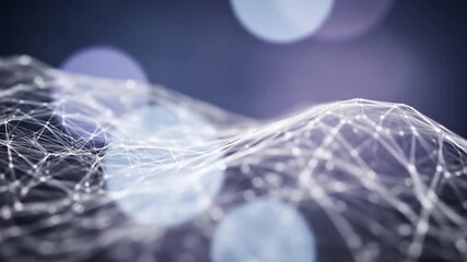 Wall Mural - Abstract Network Connection: Dynamic Data Visualization with Nodes and Lines