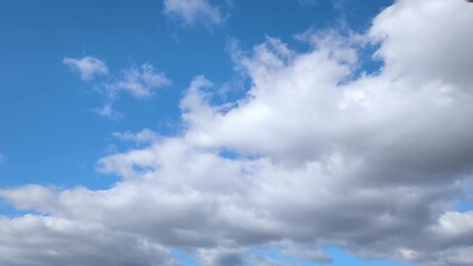 Wall Mural - curious flattened cumulus moving in the afternoon
