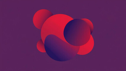 Wall Mural - Abstract Gradient Dynamic Dark Red and Purple Wave Curve Background