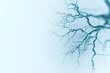 © Yuliia - Delicate blue blood vessel pattern on light background showing intricate branching structure of capillaries and arteries in medical science visualization.
