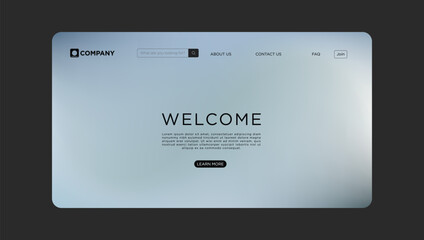 Modern welcome page design for website or app with clean aesthetic and user friendly interface