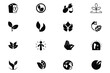 © Moshiur51 - Black and white vector icon set with nature floral animal and decorative elements