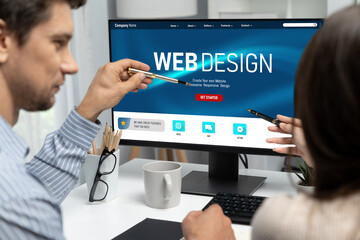 Wall Mural - website design software provide brisk template for online retail business and e-commerce