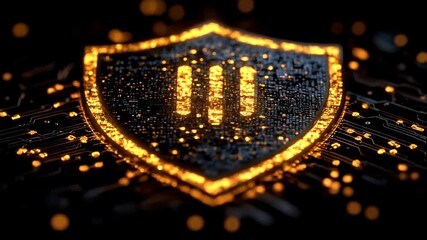 Digital Shield Protection: Cybersecurity Visualization on Circuit Board