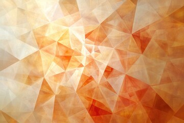 Wall Mural - abstract geometric art with orange and white triangular shapes, creating a textured, vibrant, and dy