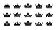 © romjan - Collection of crown silhouettes isolated on transparent background