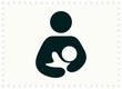 © AYDIN - Breastfeeding symbol vector graphic representing mother and baby nursing, a universal icon of maternal care and infant nutrition. Universal symbol series.