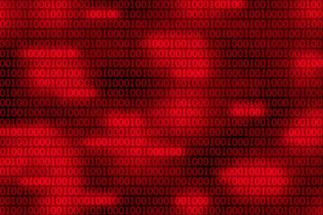 Red binary code digital technology abstract background