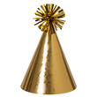 © Fazii_stocks - Celebrate with a golden party hat for birthdays new year's eve and festive occasions png isolated on transparent background