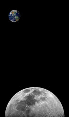 Wall Mural - earth and moon