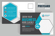 © Shipra - Blue corporate Business company Marketing Postcard mailer design template