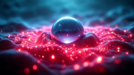 Wall Mural - Mystical orb of light with cosmic energy and glowing particles.