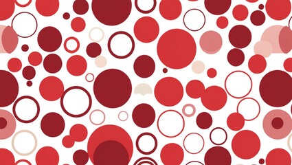 Wall Mural - Abstract Red and White Circle Pattern