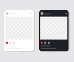 Social media post mock up vector layout template stock illustration	

