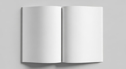 ai generated image of open blank book isolated on white background