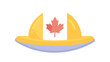 © zubair - Canadian construction worker hard hat with maple leaf vector illustration for safety awareness project
