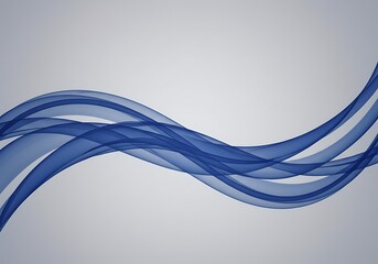 Wall Mural - an elegant abstract digital art piece with flowing blue and white lines, creating a sense of fluidit