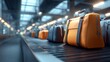 © Prapan - Baggage Conveyor: An orderly line of luggage steadily advances along a conveyor belt, hinting at journeys and destinations to come.
