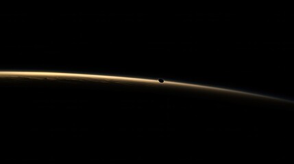 Wall Mural - earth from space during serene sunrise in orbit