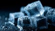 © Dina - Close-up view of ice cubes covered in water droplets.