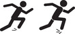 © Emamuldesigns - Running Athlete Silhouette Icon Vector, Sprinting Sportsman Pictogram for Fitness, Marathon, and Competition Design