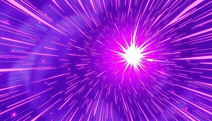 Wall Mural - Purple energy blasts radiating outwards, vibrant anime style, cartoon background,  cartoon,  illustration