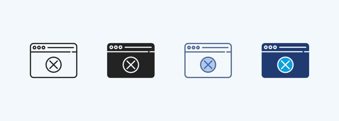 Error Multiple Style Icon Collection