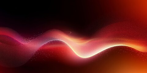 Wall Mural - dynamic background of darkness with radiating red light and undulating curves for modern design