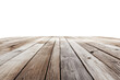 © MD USUB BISWAS - Rustic wooden planks surface perspective isolated on transparent background. Empty room with wood floor isolated on white background.