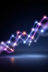Wall Mural - vibrant neon light waves creating dynamic patterns