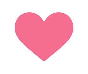 Wall Mural - Bold abstract heart icon. Playful round shape symbol. A striking element of brutalism, featuring y2k aesthetics and minimal style, suitable for modern projects and artistic design.