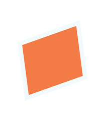 Wall Mural - Modern abstract square element sticker. A minimalistic abstract shape figure. Bold element of brutalism, flat style, contemporary aesthetic, suitable for various creative applications.